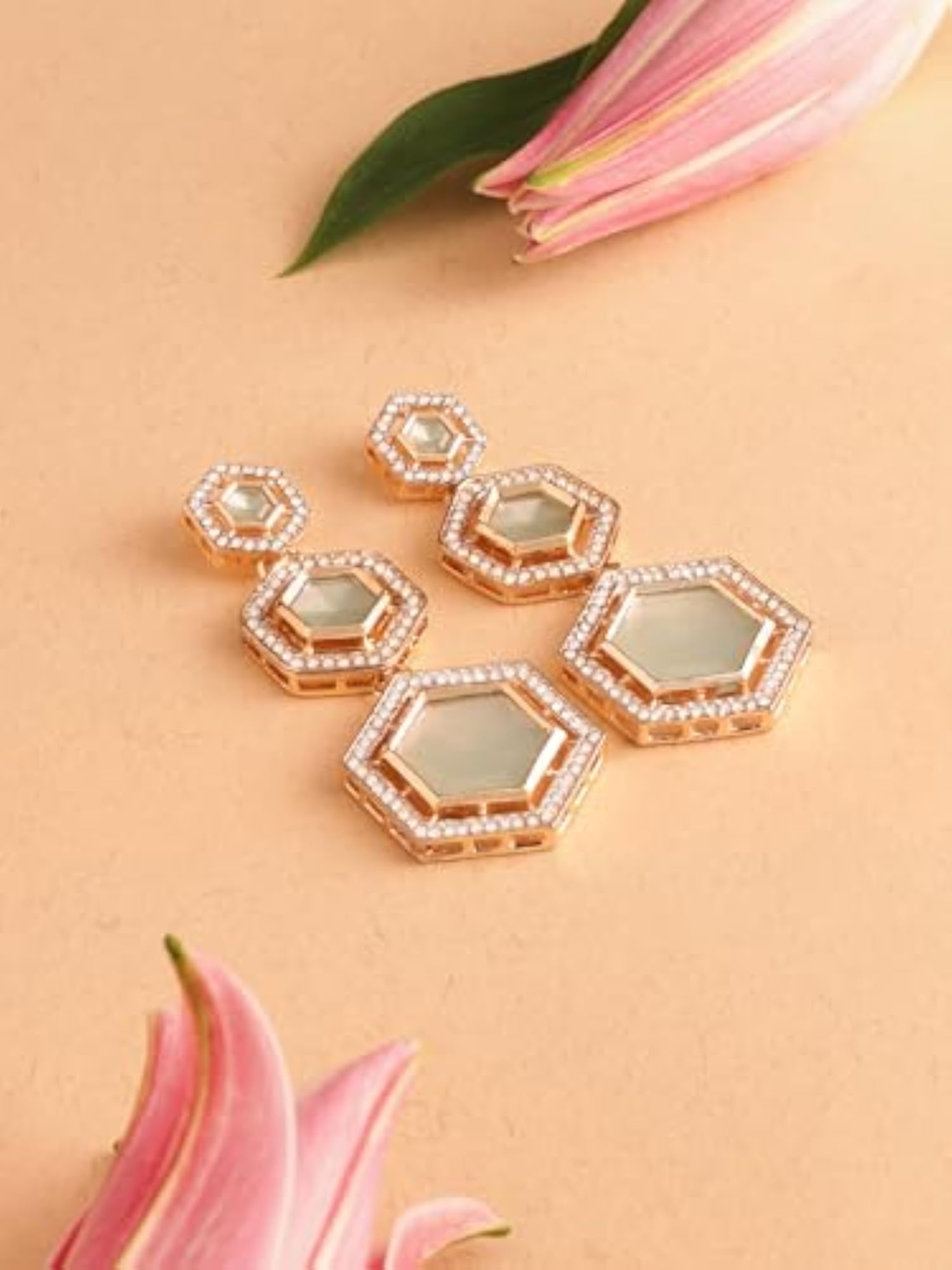 Stones & Austrian Diamonds Dangler Earrings