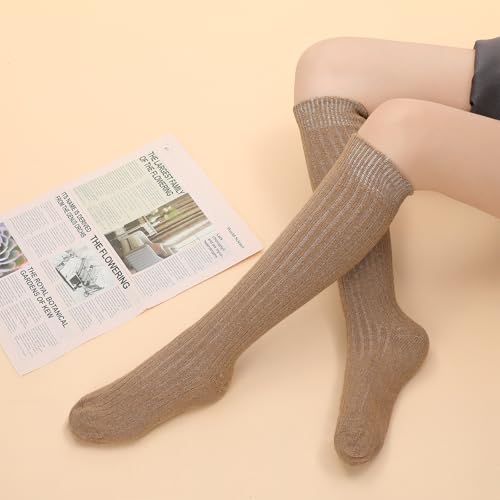 Image of Pleneal Slouchy Socks for Women Long Scrunch Sock Chunky Knit Boot Socks