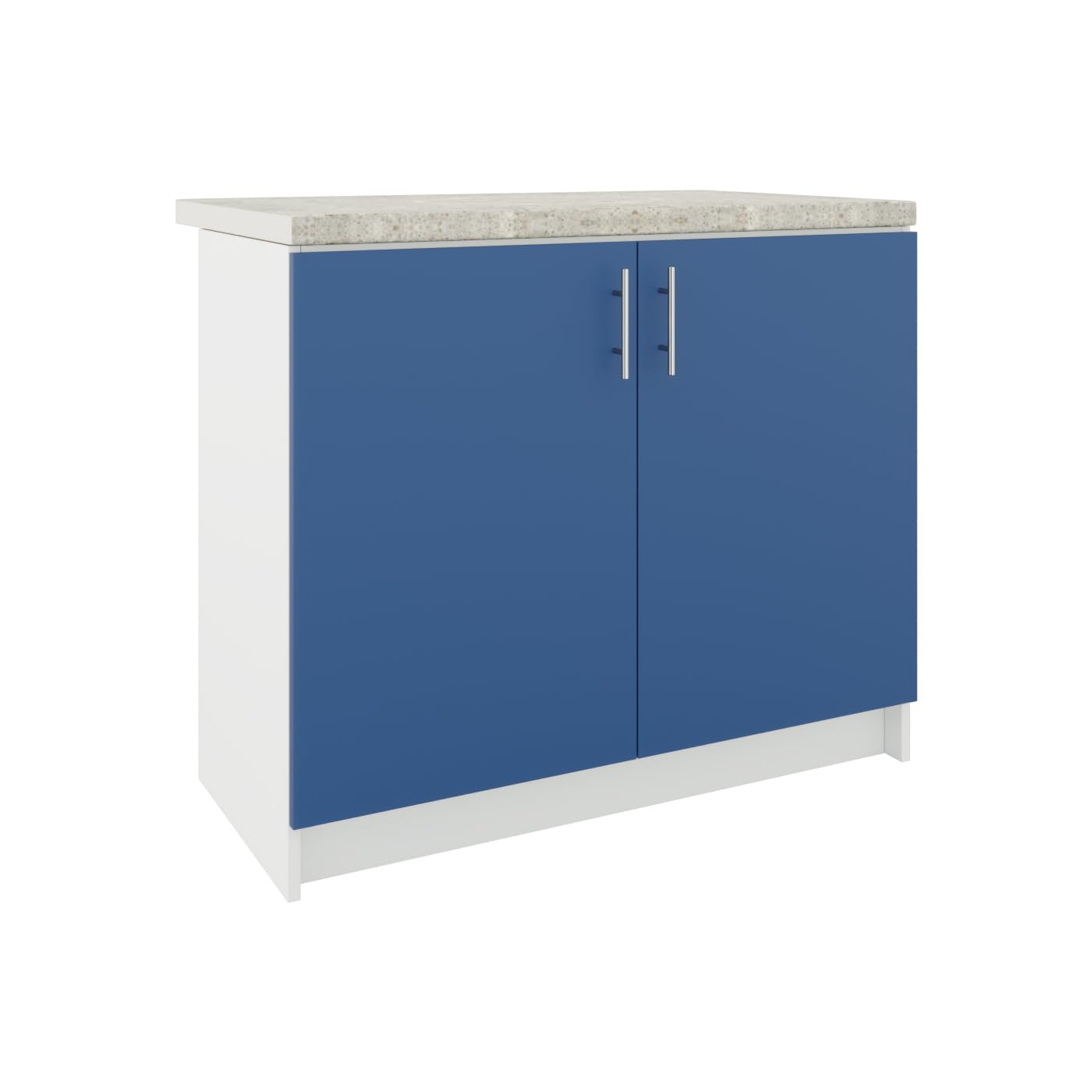 JD Greta Fixed Height 1000mm Kitchen Base Cabinet Floor Unit with 38mm Worktop โ Navy Matt