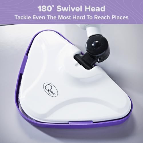 Quest 1300W Steam Mop Cleaner - 20s Fast‑Heat, Kills 99.9 % Bacteria, 180° Swivel Triangular Head, 350ml Tank & 5m Cord - Lightweight Chemical Free Sanitiser for Hard Floors, Laminate & Carpets - Image 6