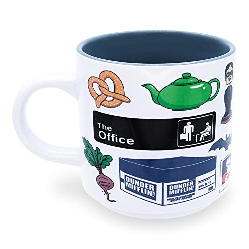 The Office Icons   Taza de cerámica (13 onzas)
