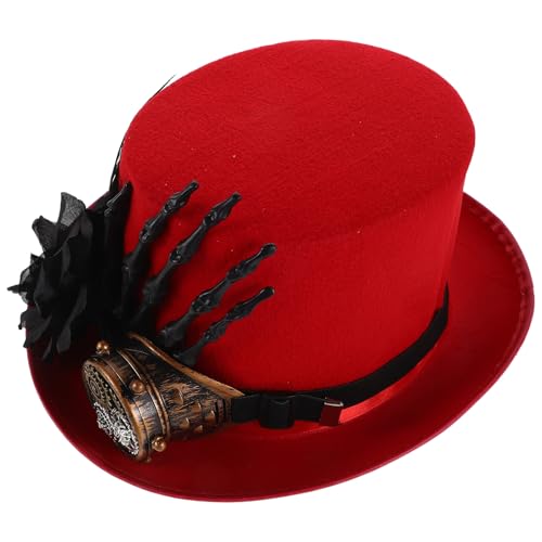 Chapeau steampunk noir avec lunettes fonctionnelles pour réussir votre costume sans effort