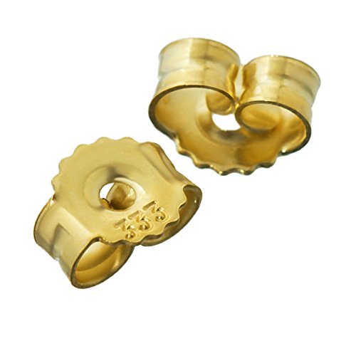 NKlaus 10 paia 333 oro giallo 8 carati oro 5,5mm contro perno