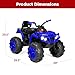 Best Choice Products 12V Kids Ride-On Electric ATV, 4-Wheeler Quad Car Toy w/Bluetooth Audio, 3.7mph Max Speed, Treaded Tires, LED Headlights, Radio - Blue