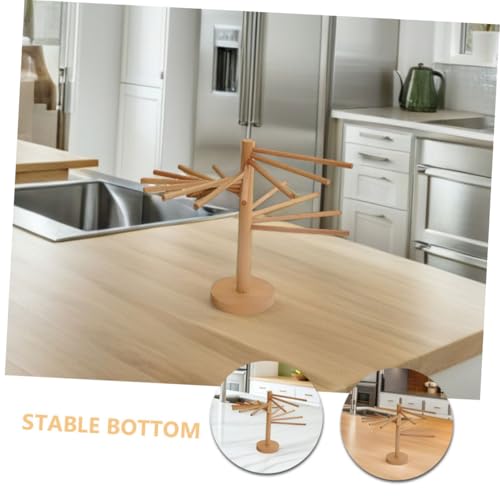 Tenedero de madera Alipis soporte para secar espaguetis y pasta fresca 4