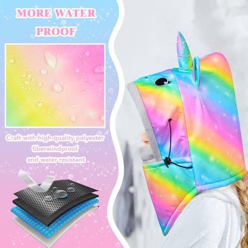 Kids Winter Windproof Hat, Unisex Children Heavyweight Balaclava for Kids, Ski Mask with Thick Warm Fleece Face Cover3