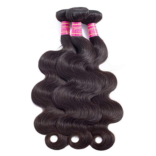 Body Wave Bundles 10"12"14"-Natural Black Brazilian Hair Bundles 8A Grade Body Wave Unprocessed Human Virgin Hair Bundles Weft Hair Youwin