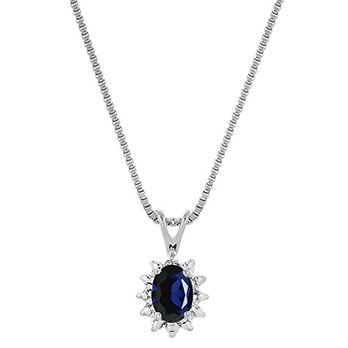 Rylos Matching Jewelry For Women 14K White Gold - September Birthstone- Ring, Earrings & Necklace Sapphire 6X4MM Color Stone Gemstone Jewelry For Women Gold Jewelry2