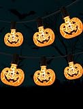 Create a Timeless Halloween Welcome: 10.5 Feet Classic Pumpkin String Lights, Plug-in & Extendable, Waterproof Indoor/Outdoor Vintage Style Lights for a Cozy Porch, Yard, and Autumn Party Decor