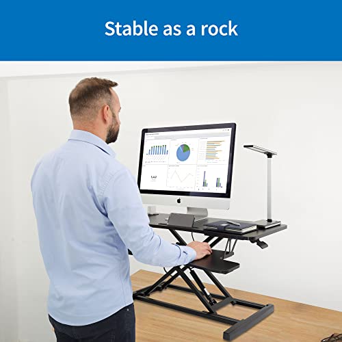 Standing Desk Converter With Usb, Usb-C And Electric Plugs [36'' Work Station Desk Riser With Super Smooth Gas Spring] Home/Office Adjustable Desktop Computer Sit To Stand Desk #TOP7