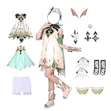 NEKOOMA Nahida Cosplay Costume for Genshin Costume Outfit Set Game Cos XS