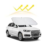 Windshield Sun Shade,Car Window Covers Opening Design Foldable Car Sun Protection,240T Titanium Silv