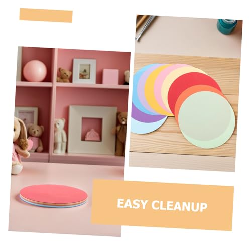 Papel redondo de colores SHINEOFI con 200 hojas circulares listas para manualidades infantiles 3