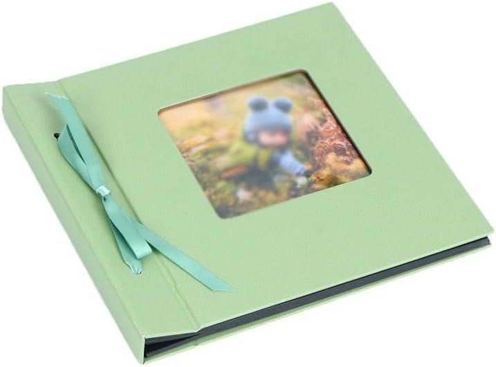 Page Loose Leaf Black Cardboard Album Postcard Storage Cover Hollow Memorial