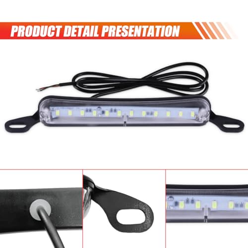 Car LED License Plate Light, 12V DC High Bright Waterproof LED Light, Universal Courtesy Step Tag Lamp Fit for ATV UTV Truck Trailer Boat (Ice Blue)