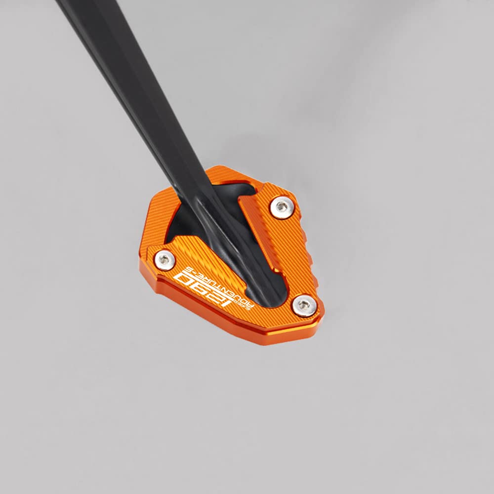 Modeer compatibile con KTM 1290 Super Adventure S 2021 2022 Moto CNC Supporto Piastra di prolunga Cavalletto laterale Pad 1290 ADV 1290adv s 1290S Accessori (arancione)