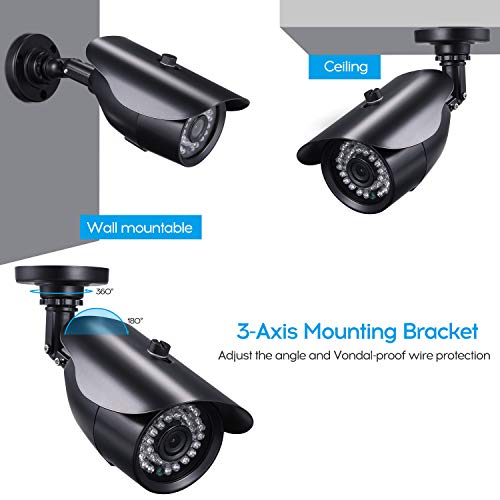 DECDEAL Câmera CCTV 3.6mm Lente 1080 P AHD de Alta Resolução 36 Lâmpadas Nightvison Câmera de Bala I