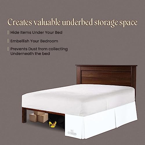 SGI-9-Inch-Drop-King-Size-White-Solid-Bed-Skirt-Split-Corner-Pleated-Style-Easy-Fit-Easy-Care-Fade-Wrinkle-Resistant-Microfiber-Made SGI 9 Inch Drop King Size White Solid Bed Skirt Split Corner Pleated Style Easy Fit Easy Care Fade Wrinkle Resistant Microfiber Made