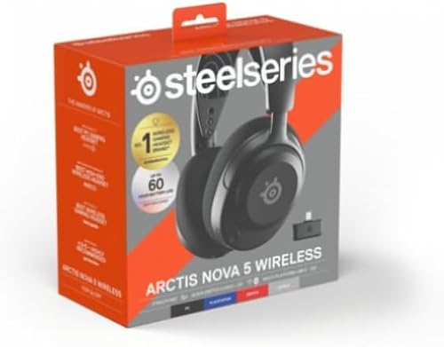 undefined SteelSeries ワイヤレス ゲーミングヘッドセット Arctis Nova 5 モンスターハンターワイルズに最適なイコライザー設定 ヘッドホン 軽量 無線 ワイヤレス Switch/Switch2/PC/PS5/PS4 対応 急速充電 60時間連続使用可能 調整可能 国内正規品 メーカー保証1年 61670 ブラック の商品画像 20