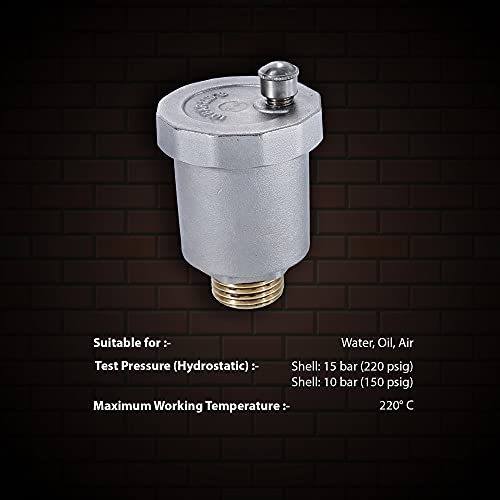 Image of R. N. Brass Solar Water Heater Pressure Release Automatic Air Exhaust 20Mm(3 /4 inch) Valve, Automatic Air Release Brass Vent Valve, Art-5200