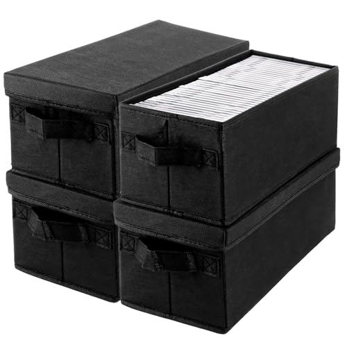LDXDRU 4 Stück CD Aufbewahrungsbox, DVD Aufbewahrungsbox, 36x16x14cm DVD...