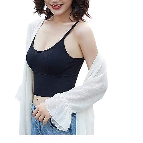 DISOLVE Tank Tops Lingerie Padded Adjustable Strap Camisole Woman Top Free Size (28 Till 34)