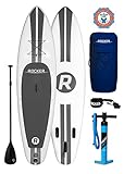 iRocker Paddle Boards Inflatable 10’ 6” Thick SUP Package (White + Leash)