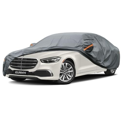 Image of GUNHYI Premium Car Cover Custom Fit Mercedes-Benz S-Class S300 S350 S400 S450 S550 S560 S600 S65, 16 Layers Heavy Duty Car Cover Waterproof All Weather for Sun Rain Snow Dust Uv Protection