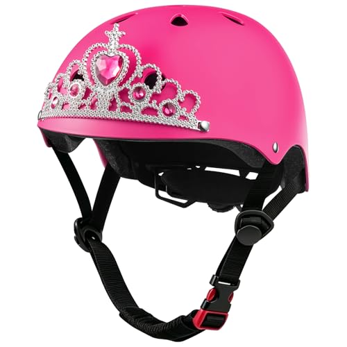 Odoland Kids Bike Helmet Adjustable Fits 48-54cm for Boy & Girl Age 3-8