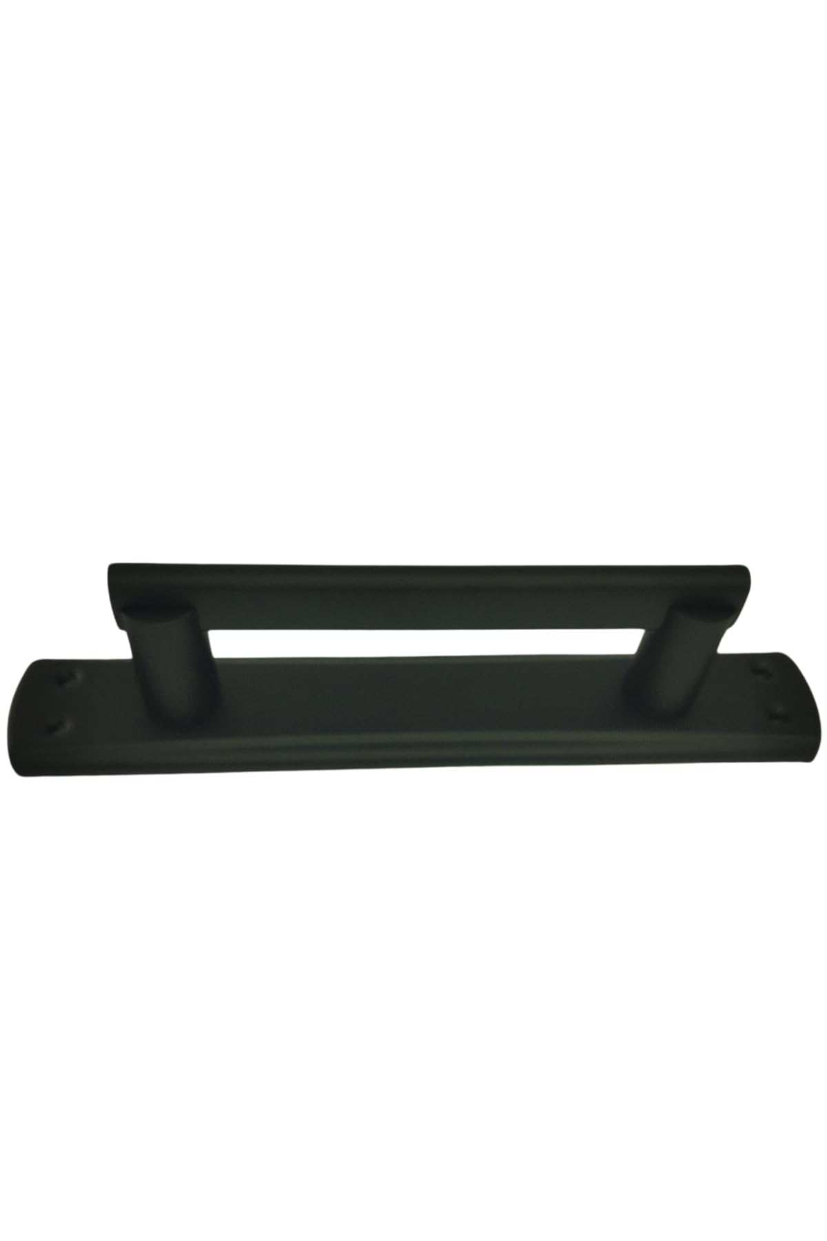 Aynalı Sürgü Kapı Kolu, Siyah ve Saten Nikel, 24,5 cm, Çekme Kol, Modern Stil (Siyah)