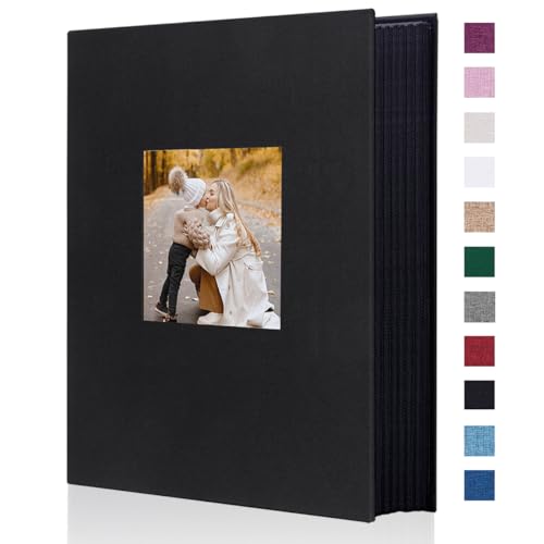 Miaikoe Photo Album 6x4 300 Pockets Slip in Large Capacity Album for Family Wedding Anniversary Linen Album Book Holds 300 Horizontal 10x15cm Photos(300 Pockets