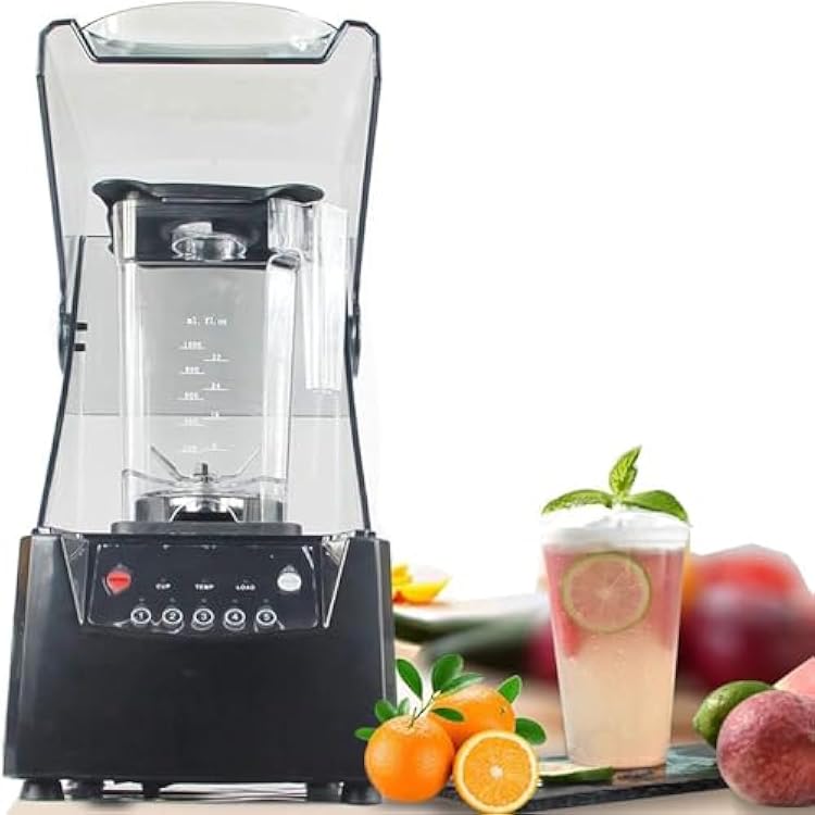 Blender for Shakes and Smoothies,Super Quiet Commercial Blender with Soundproof Enclosure,2200W,5 Functions for Smoothies,for Smoothies,Ice and Frozens Fruit