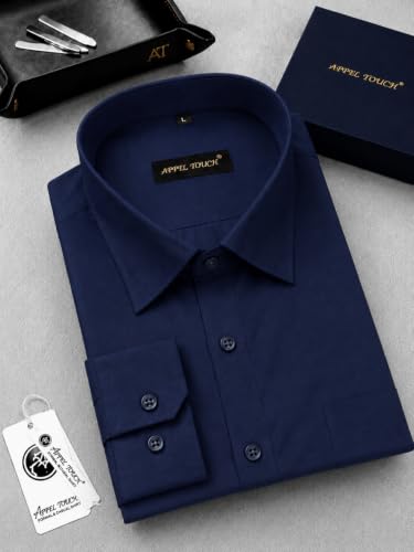 Image of Appel Touch Men's Cotton Blend Formal Shirt Full Sleeves