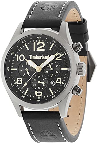 Timberland Ashmont Montre Homme Analogique Quartz avec Bracelet Cuir 15249JSU-02