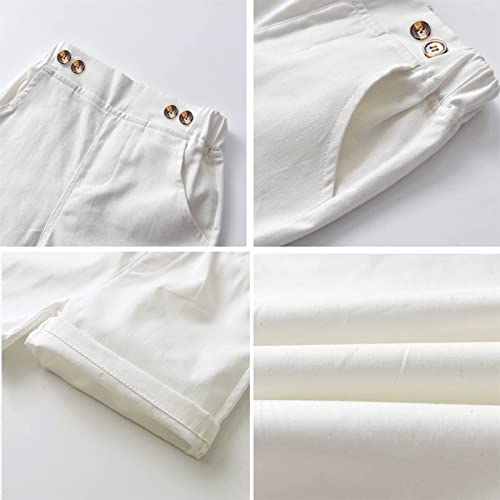 Image of SANGTREE Baby Shorts Dress Clothes Set, T-Shirt + Bowtie + Suspender Shorts Outfit, 3 Months - 14 Years