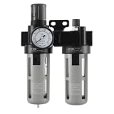 Compressed Air Filter Regulator Lubricator Combo Airtac BFC2000-C 1/4''NPT 0-140 PSI with Pressure Gauge...