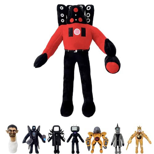 Skibidi Titan Speaker Man Plush Toys,Skibidi Speaker Man Plush,Stuffed Skibidi-Toilet Plush Figure,New Titan Speaker Man, Funny Game Cartoon Stuffed Plush Doll for Game Fans Girls Boys Birthday Gifts