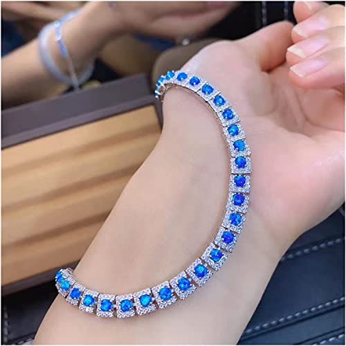 Bracelet opale de fiançailles en argent 925, le cadeau romantique idéal