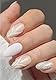 JMEOWIO Nagelfolie UV Härtend Silberglitzer Weiße French Tip UV Gel Nail Strips Nagelsticker Nagelaufkleber Nail Art Dekoration Nageldesign Zubehör