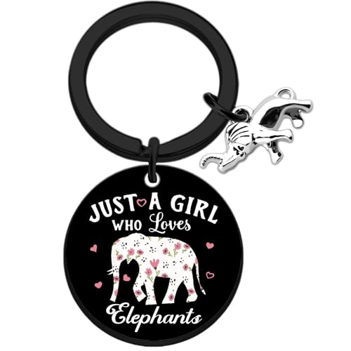 SOJUWEL Elephant Gifts for Women Cute Elephant Decor Keychains White Elephants Gifts for Women Friends Elephants Lover Coworker Birthday Christmas Mothers Day Gift White Elephants Jewelry Keyring
