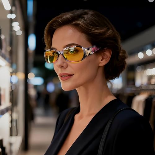 Image of HAOLOTA Night Vision Glasses for Driving Anti Glare, Polarized Nighttime Safety Glasses for Women Men UV400 Protection