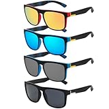 LANRUTU 4pzs Lentes de Sol Polarizados Unisex,Gafas de Sol Moda,Gafas Polarizadas Moda,HD Vision,Protección Uv400,Adecuado...