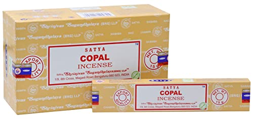 Earth Satya Copal Incense Sticks 15 Gms (Pack Of 12) (Green Certified) Indian Perfumed Hand Rolled Agarbatti Perfect For Worship,Relaxation, Medication. #TOP6