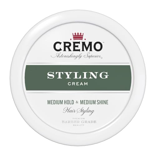 CREMO - Barber Grade Hair Styling Cream For Men - Medium Hold & Medium Shine - 113g