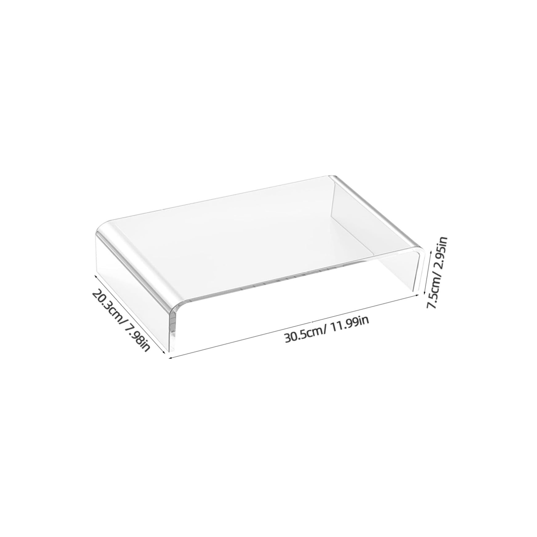 NOLITOY Supporto per Monitor Acrilico Trasparente, Rialzo per Schermo del Computer, Base di Supporto per Pc, per Casa, Ufficio e Scuola, Risparmio Spazio e Postura Ergonomica