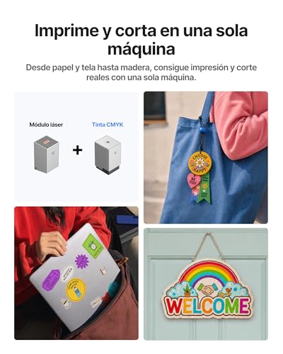Miniatura 3 de xTool M2 10W Grabadora láser cerrada Clase 1 con impresora CMYK y doble cámara. Ideal para grabar y cortar madera, cuero y lienzo a todo color. Perfecta para manualidades DIY de forma fácil y segura.