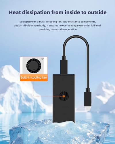 USB4 Type C to RJ45 10G Tarjeta de red con chip Intel JHL6340 y puerto AQC107 10G, compatible con Thunderbolt 3/4, adaptador Ethernet 10Gb para Win10/11/MacOS/Linux miniatura 5