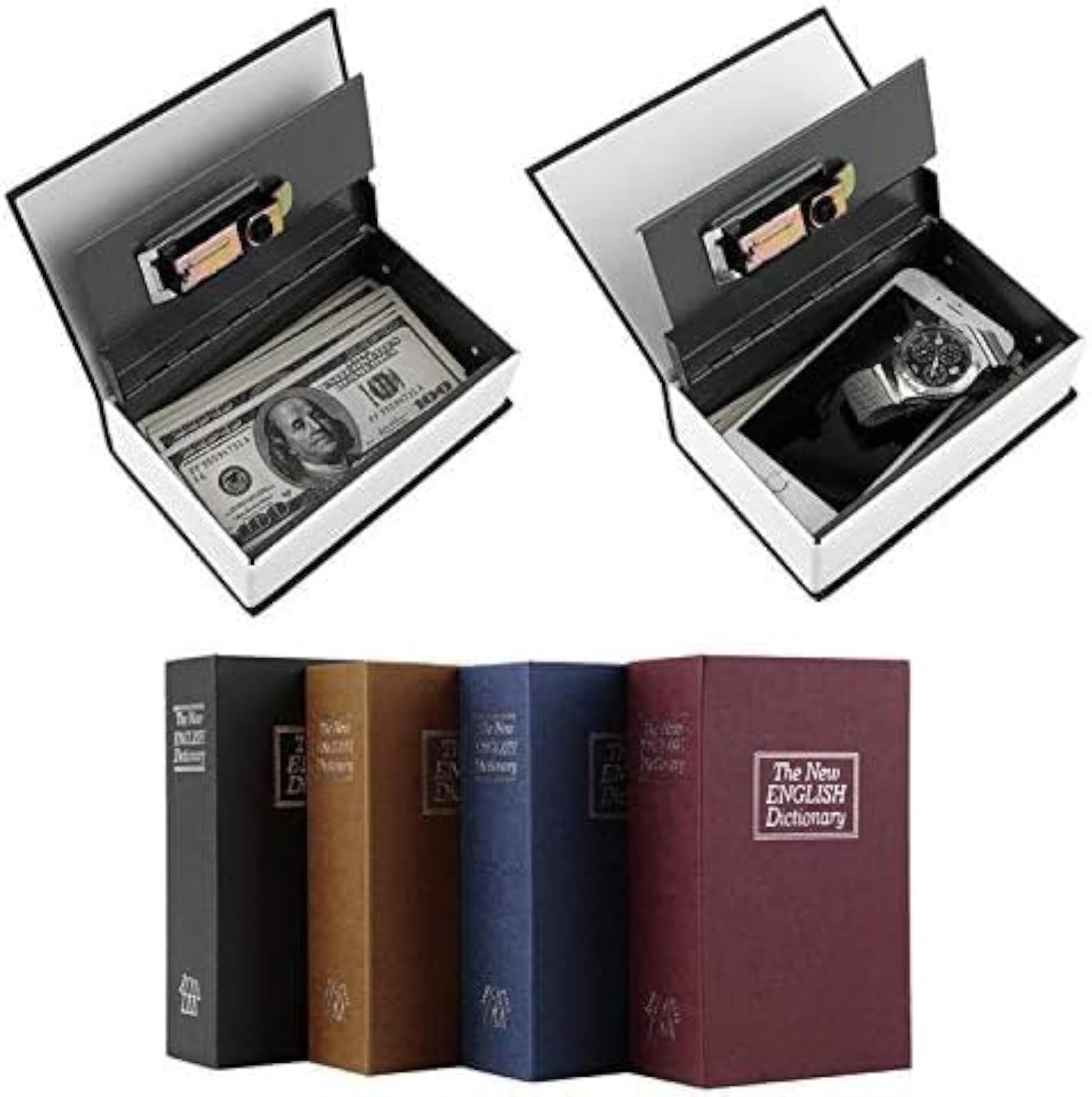 Hidden Book Safe with Key Lock