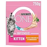 PURINA ONE Kitten Chicken Dry Cat Food 750g (Pack of 4)