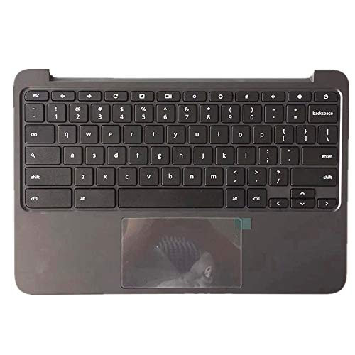 Replacement La Coque Coquille Autour du Clavier C Coquille & Clavier d'ordinateur Portable & Pavé Tactile pour for HP Chromebook 11-V 11-v000 Noir